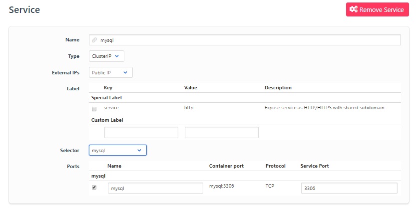 Mysqlserviceport